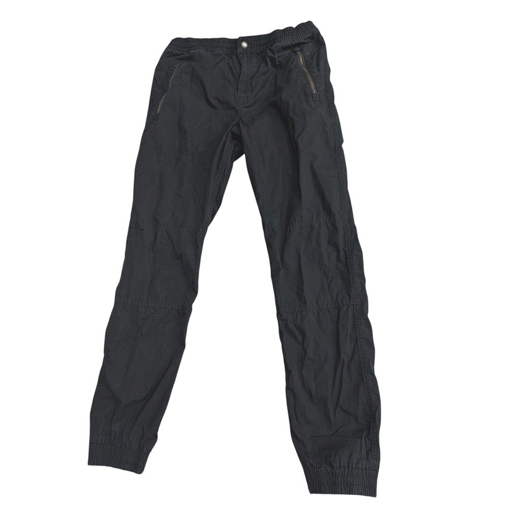 Polo Ralph Lauren Boys L 14-16 Black Cotton Zippered Jogger Cargo Pants
